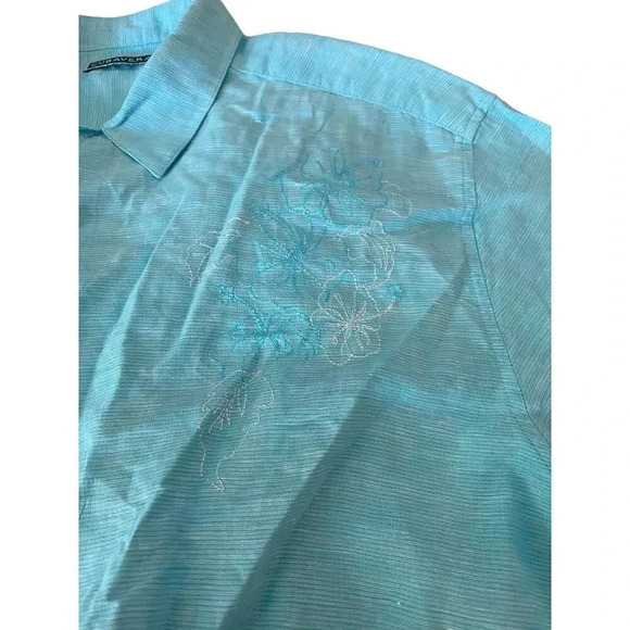 Cubavera Men's Blue Short Sleeve Button Down Casual Shirt Size XL - Picture 3 of 5